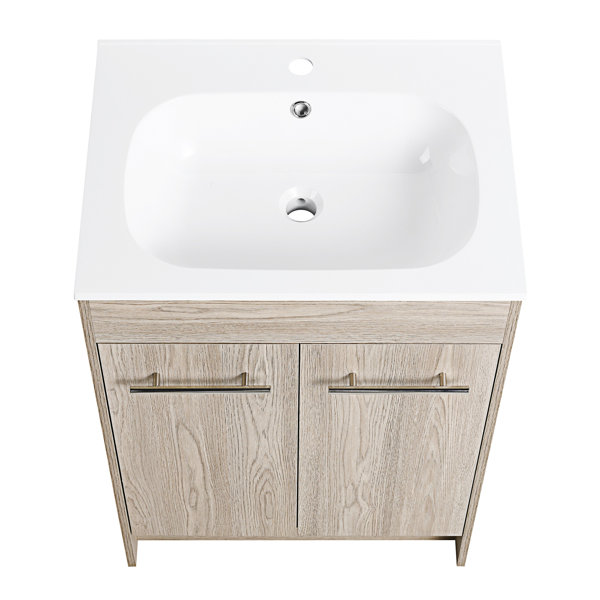 Mercer41 Suellyn 23.8'' Single Bathroom Vanity with Gel Top Wayfair